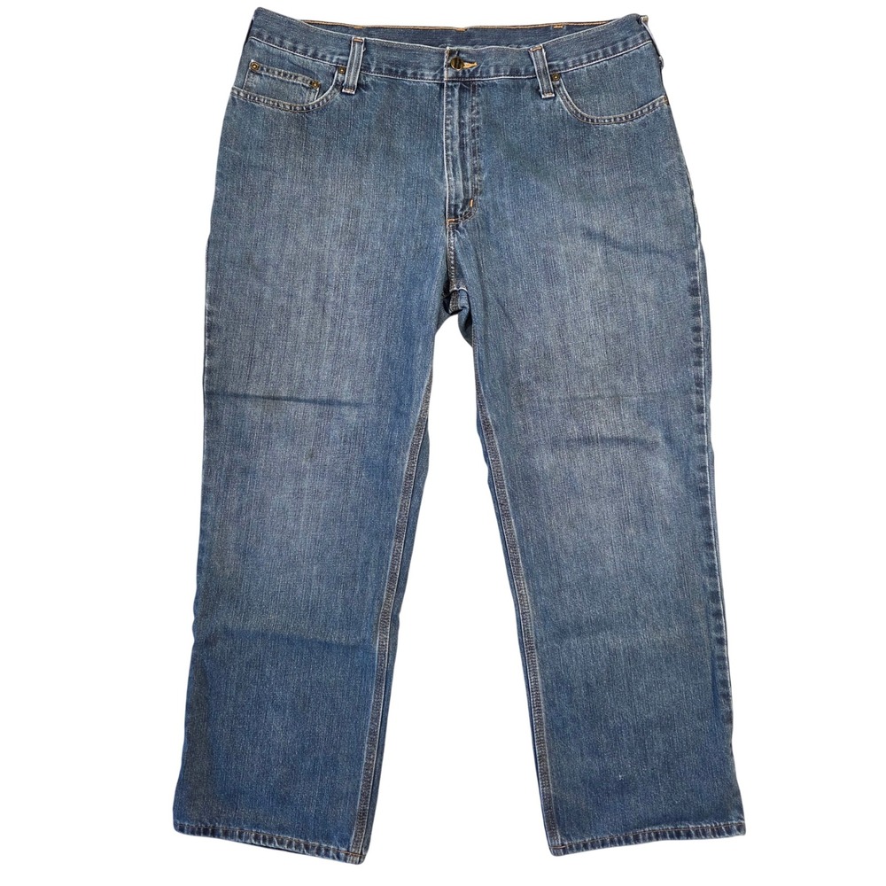 Carhartt Mens Jeans 40x30 Straight Leg Denim Work Pants Construction Utility